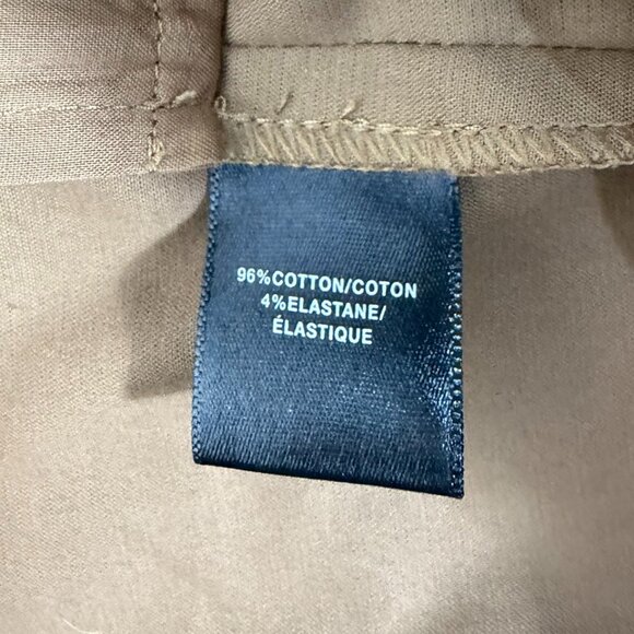 Lafayette 148 New York Stanton Ankle Pants Cotton Blend Side Zip ‎Size 14 Khaki - Picture 9 of 9